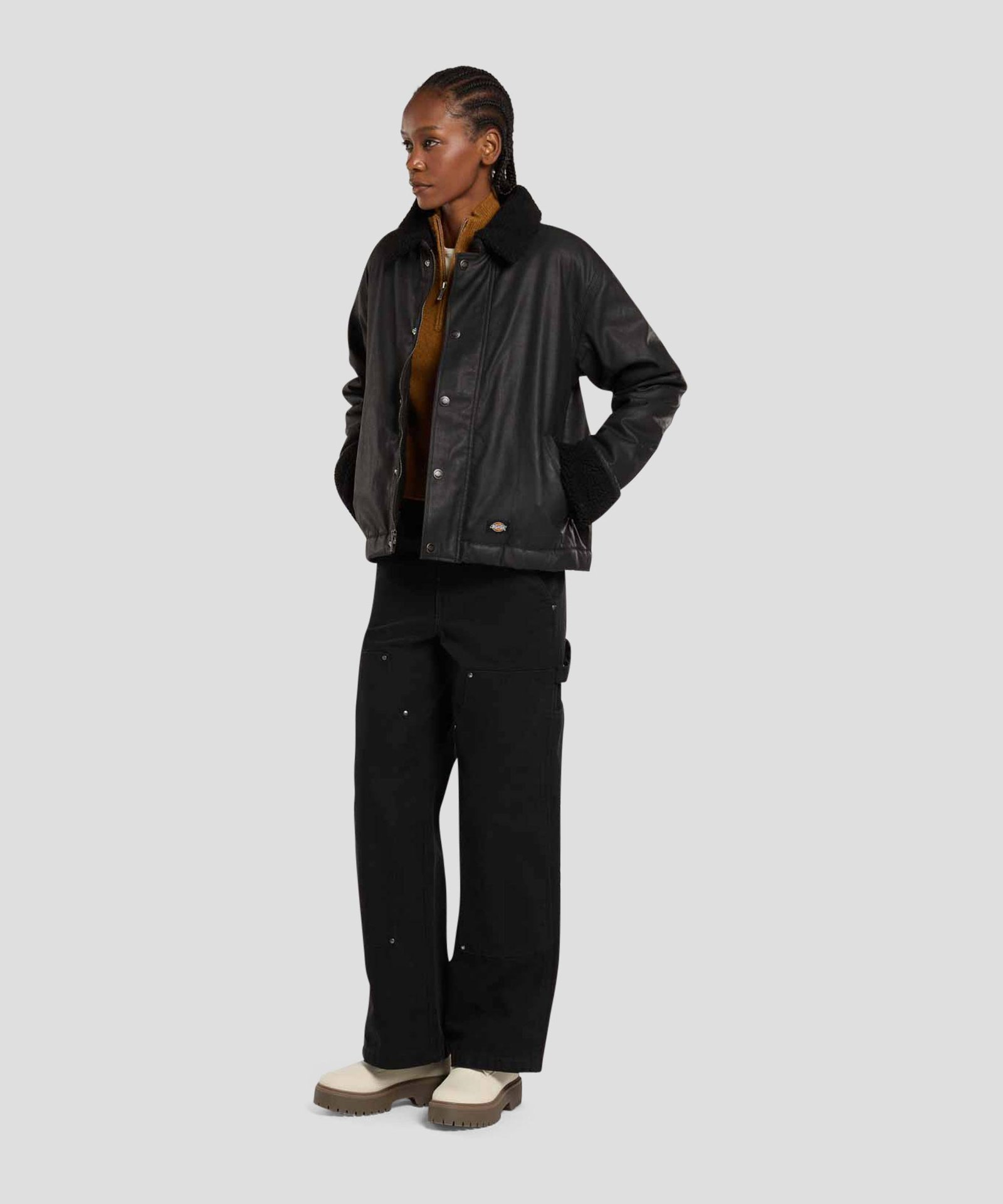 Womens Padded Coated Flight Jacket