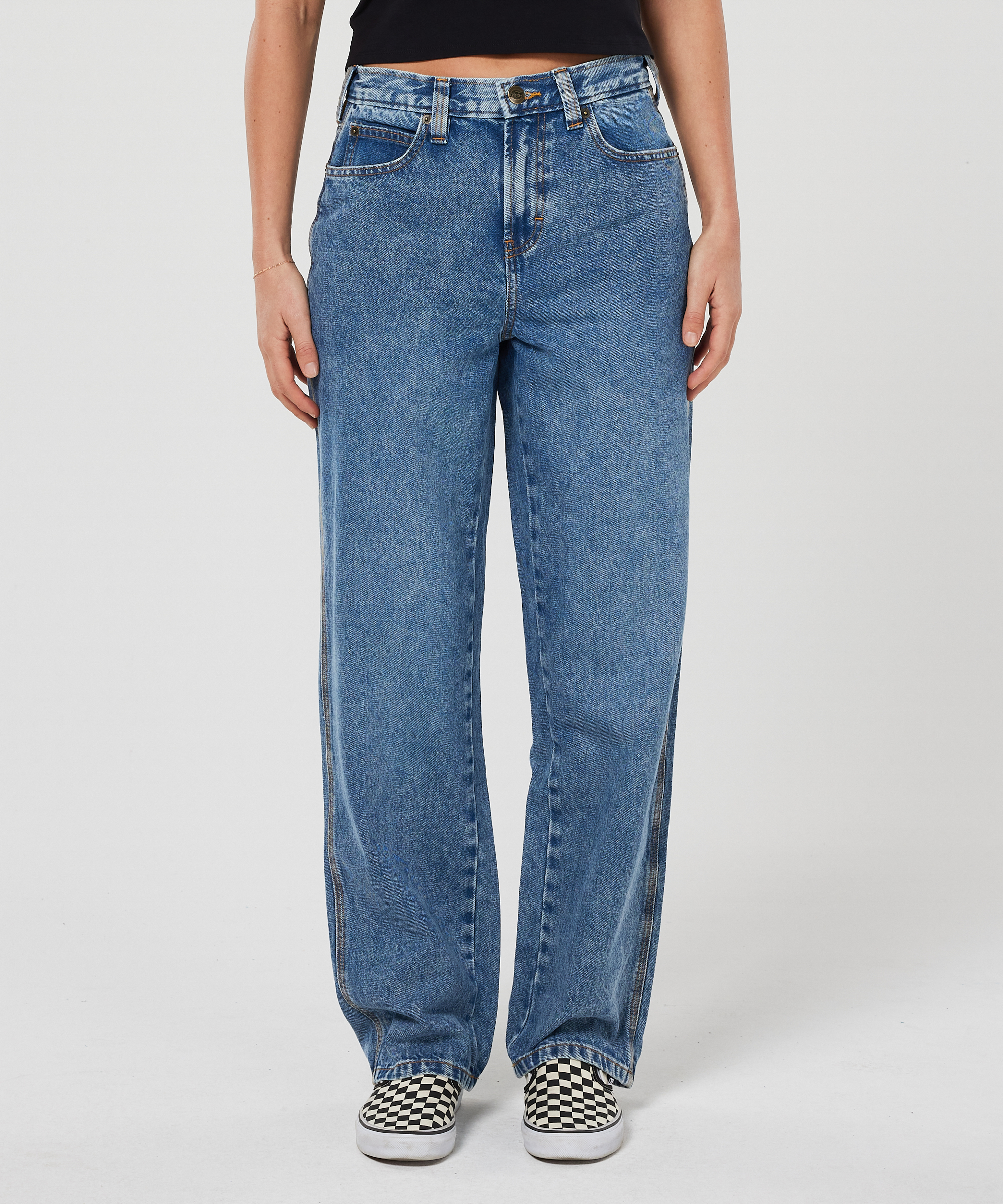 デニム・ジーパン DICKIES Woman Jeans Blue DK0A863S K211 Dickies Jeans Womens 11/30 30x25.5 Blue Denim Straight