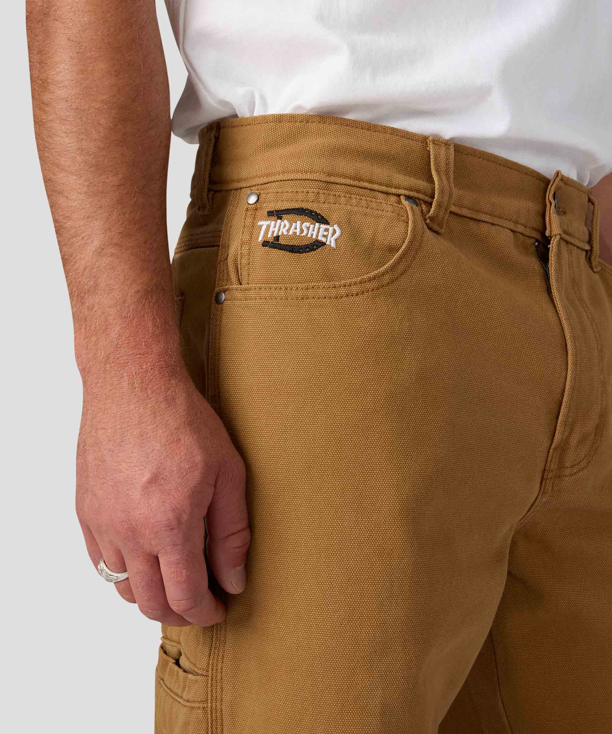 Mens Dickies x Thrasher Double Knee Pants in Brown Duck | Dickies