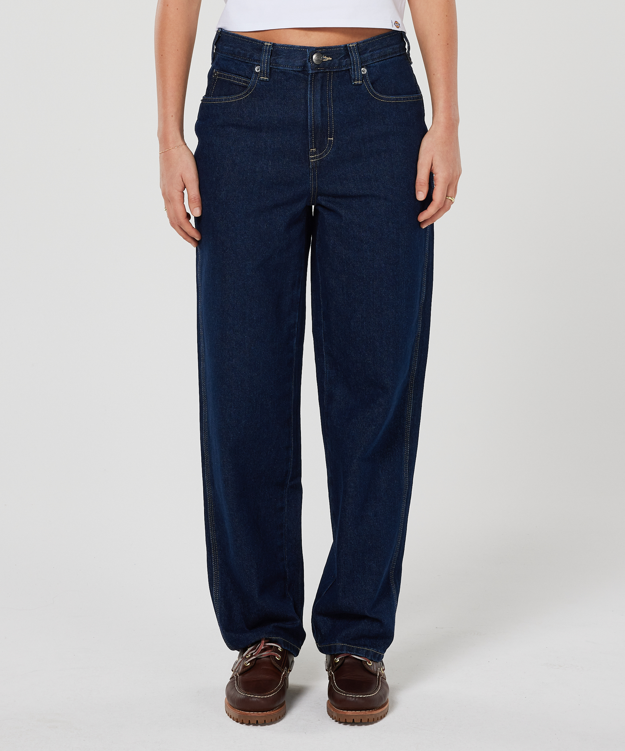 デニム・ジーパン DICKIES Woman Jeans Blue 1 DK0A4YPY K211 Loose wave denim jeans in Light blue | Trousers | Dickies BE.